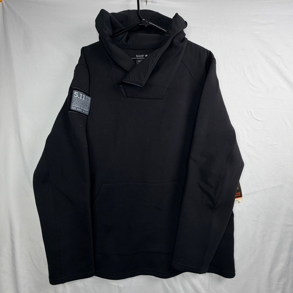 5.11 Tactical Bravo Hoodie XL Black Mens Quarter Zip Pullover Hooded
